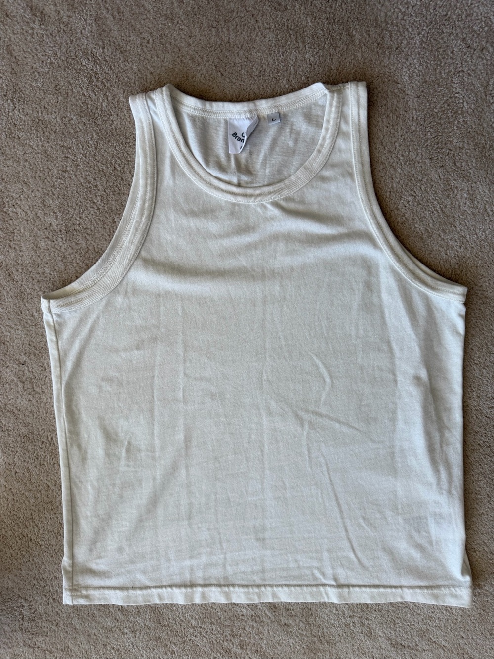 Camp Brand Goods White Crew Neck Tank - Size L
